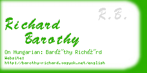 richard barothy business card